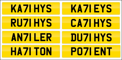 71 series plates