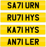 new 71 plates